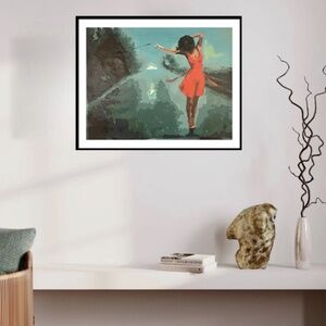 Unframed 16x20 Dancing in the Rain Acrylic Painting 2023